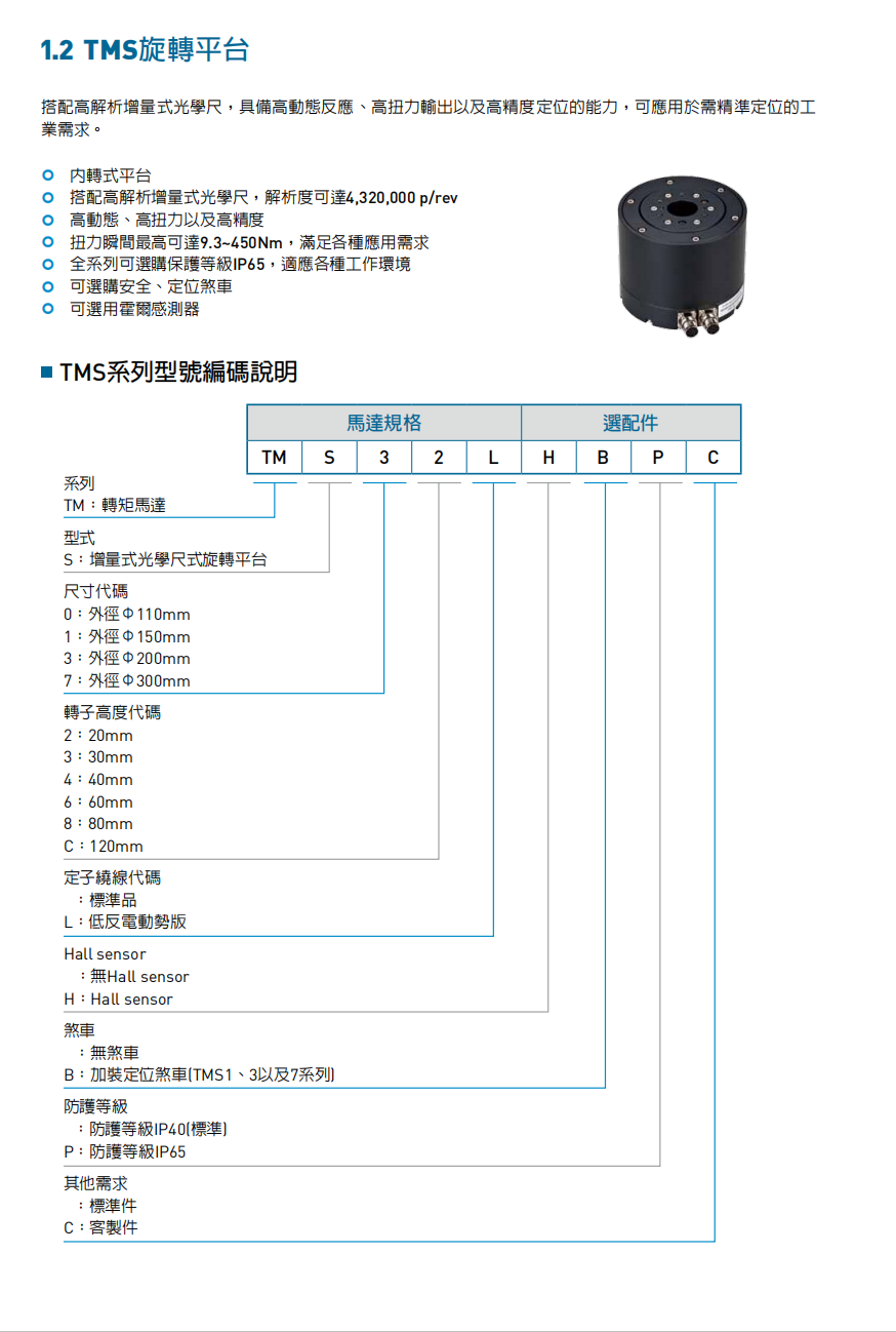 上銀直驅(qū)電機(jī)DMS34LG